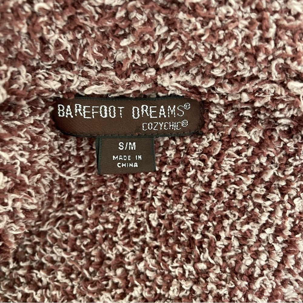 Barefoot Dreams Maroon Cozychic Cocoon Cardigan Wm S/M Dolman Sleeves Pockets - Picture 11 of 13